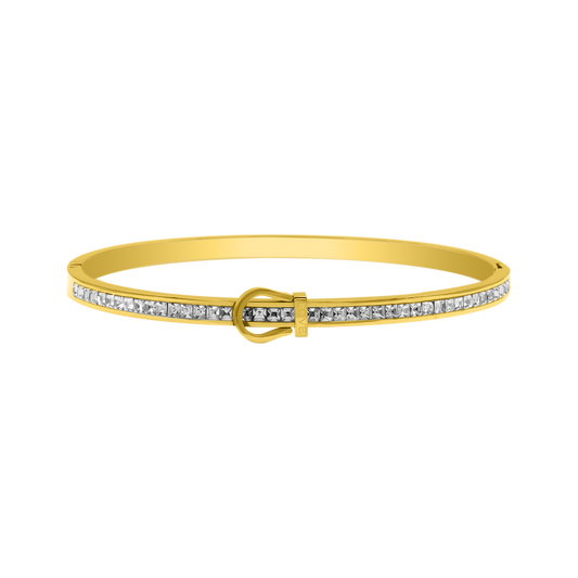 Element Love Baguette Armreif 14K Vergoldet