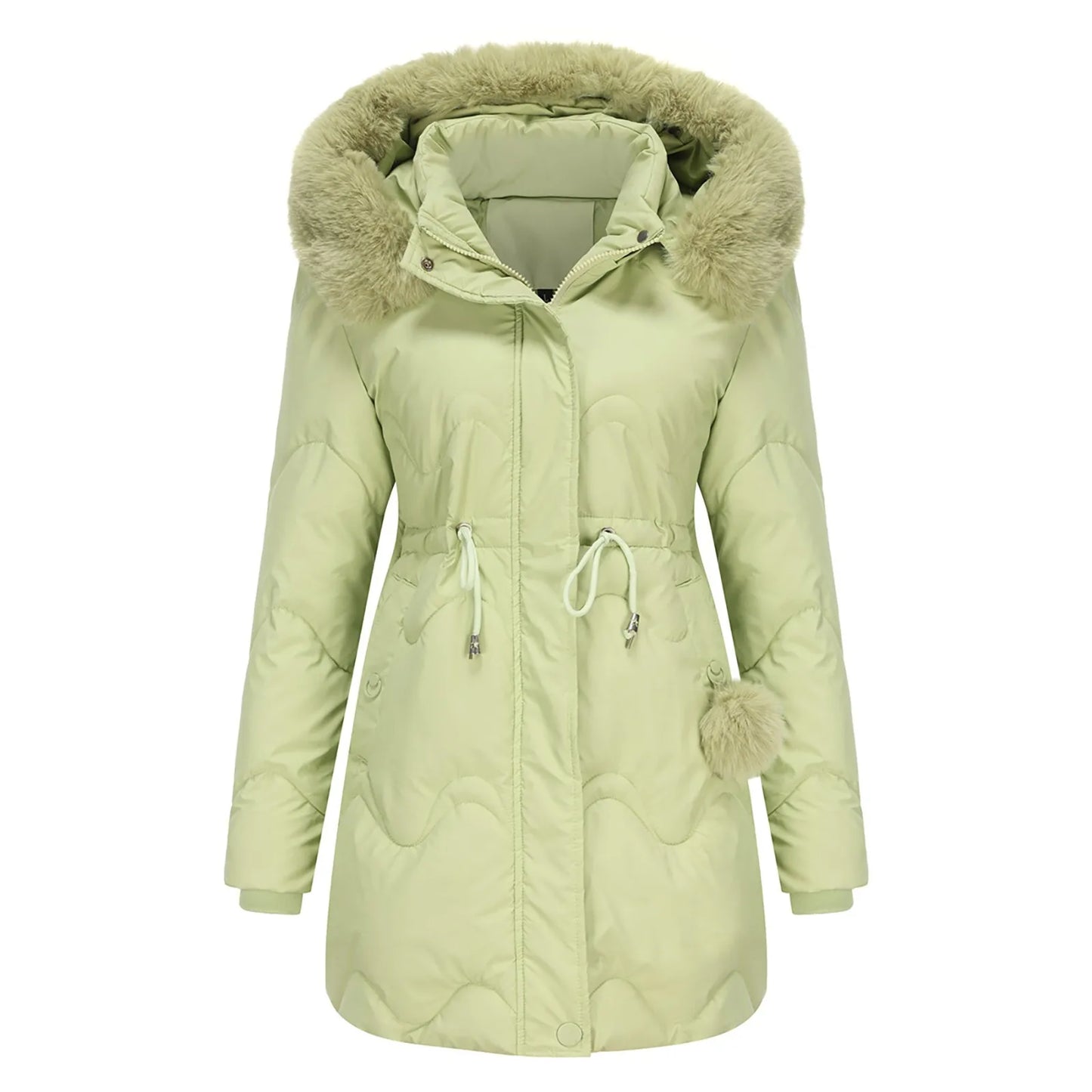 BELLE - Wattierte Winterjacke mit flauschigem Kragen