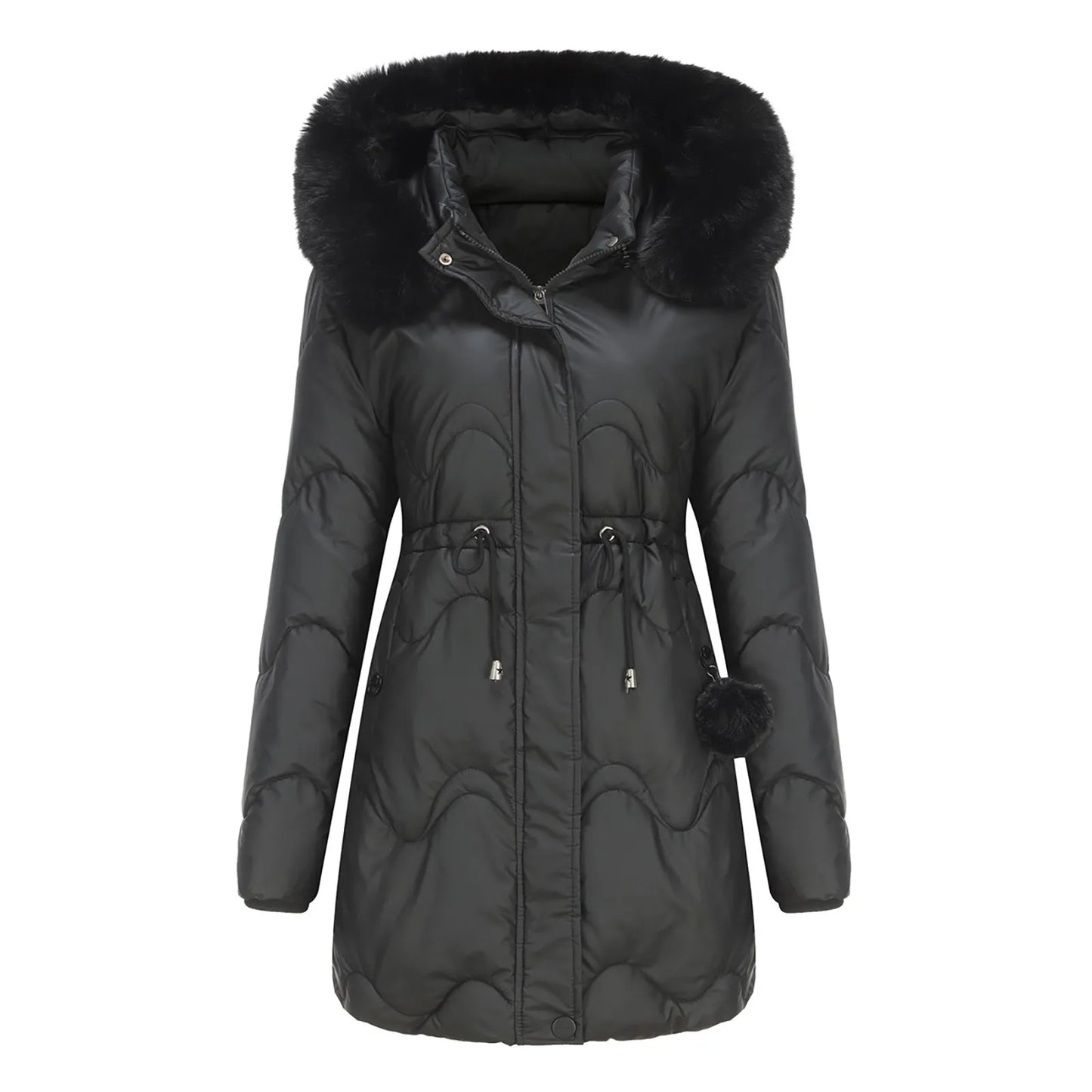 BELLE - Wattierte Winterjacke mit flauschigem Kragen