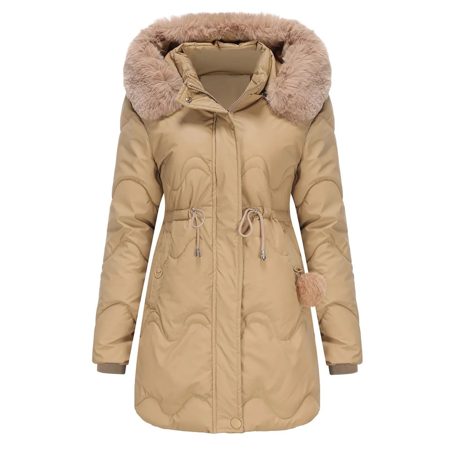 BELLE - Wattierte Winterjacke mit flauschigem Kragen