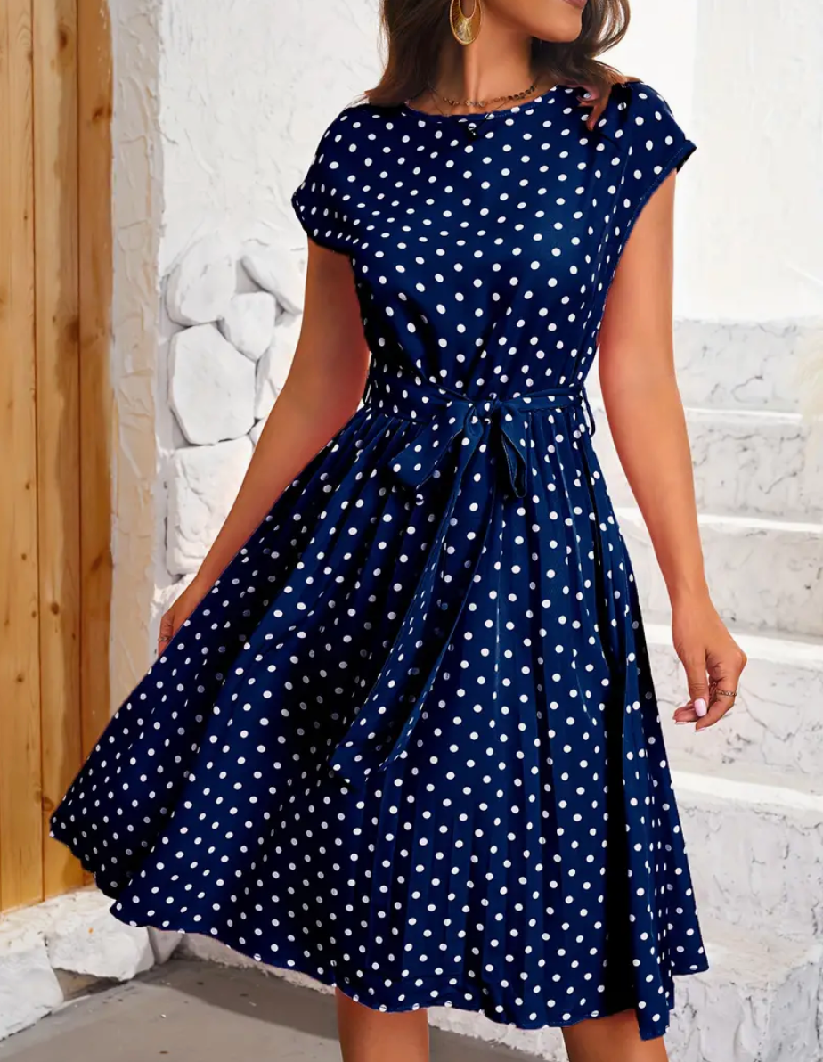 LIA  - Elegante vintage Polka Kleid für den Frühling/ Sommer