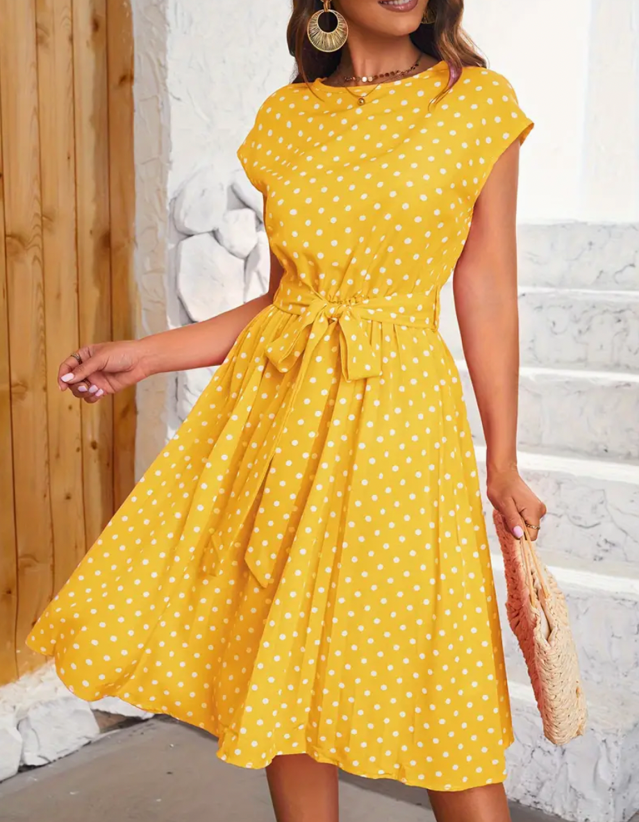 LIA  - Elegante vintage Polka Kleid für den Frühling/ Sommer