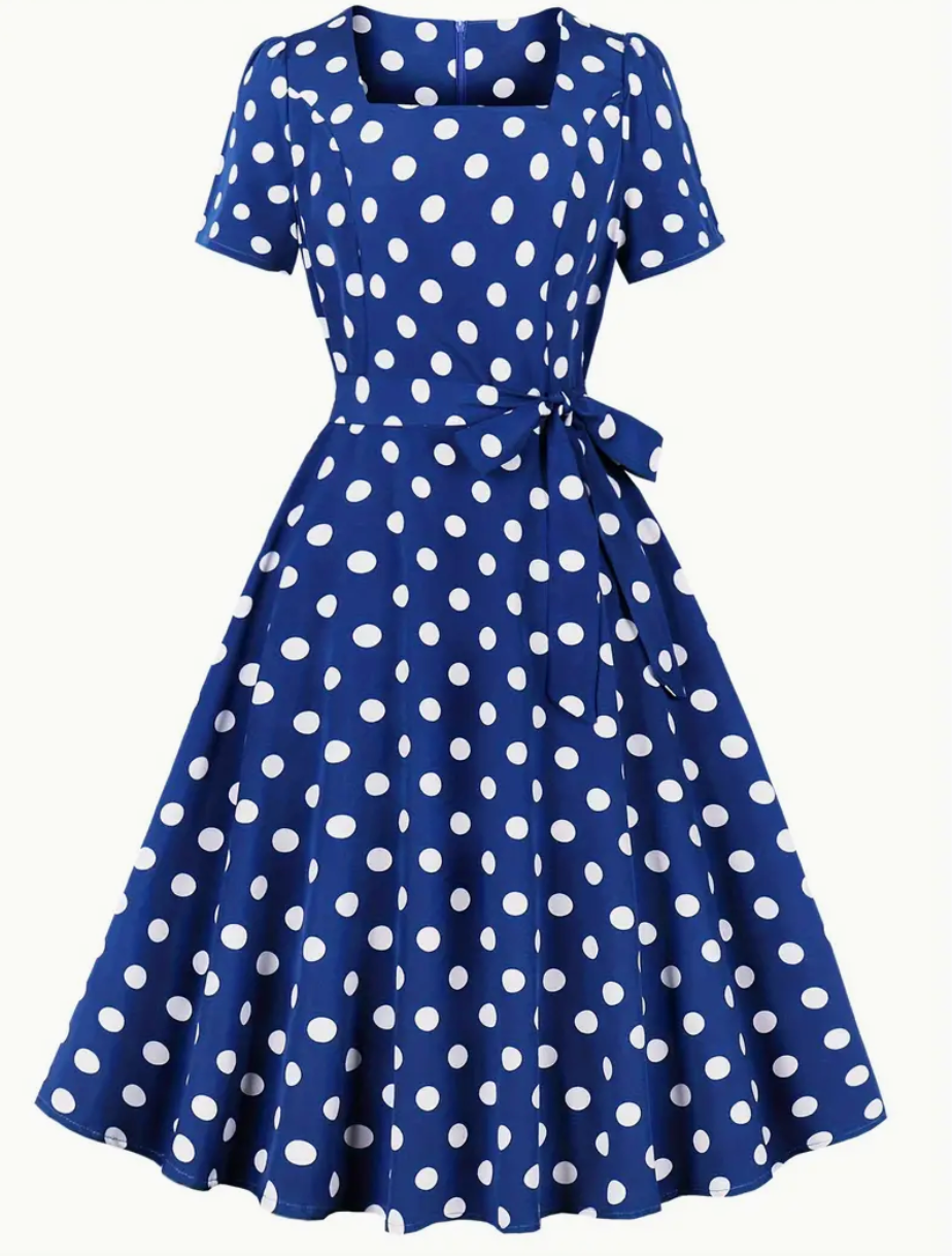 ANKE  - Elegante vintage Polka Kleid für den Frühling/ Sommer