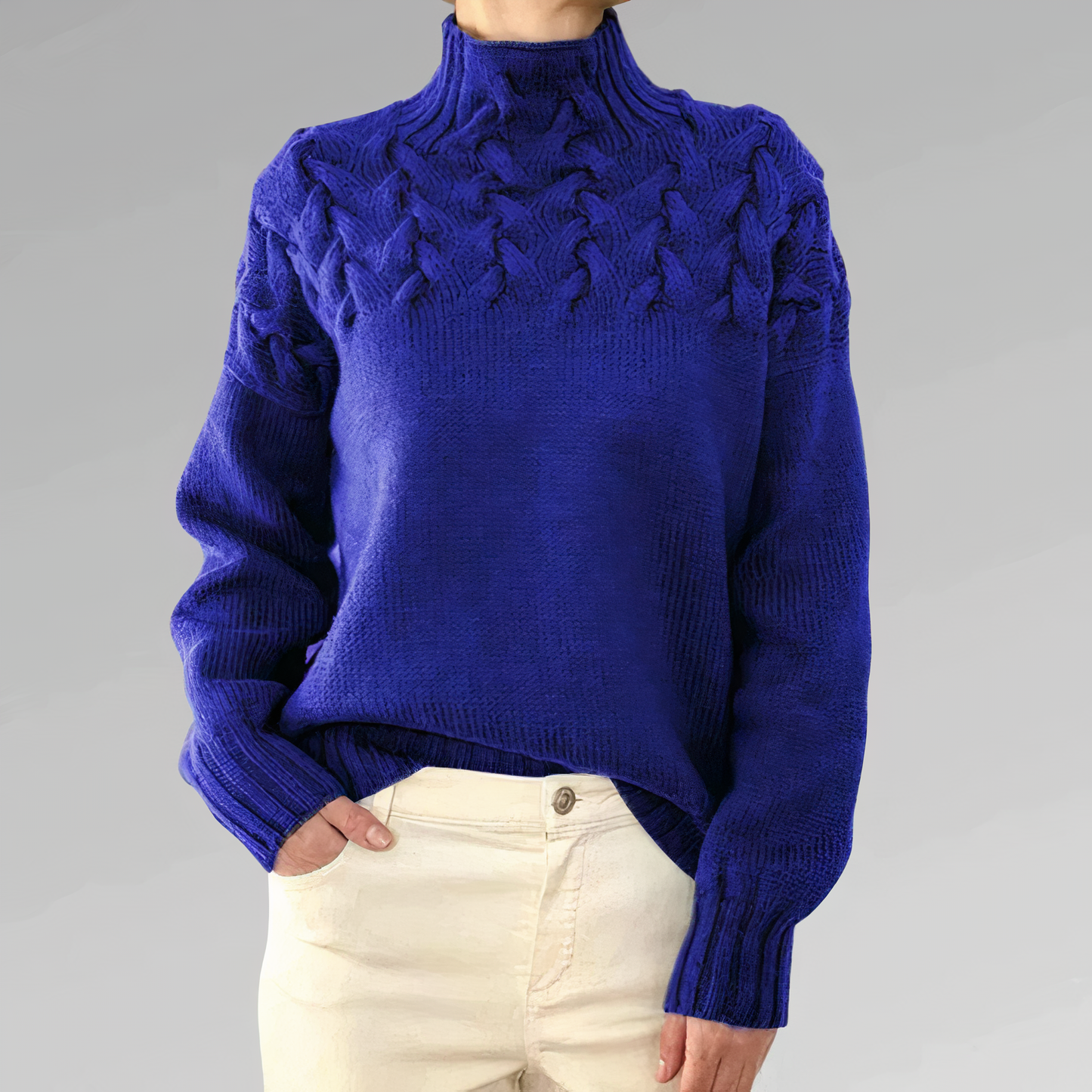 CHLOE - Strickpullover mit Zopfmuster