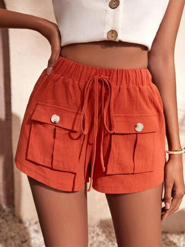 ALISHA - Lässige Cargo-Shorts mit elastischer Taille