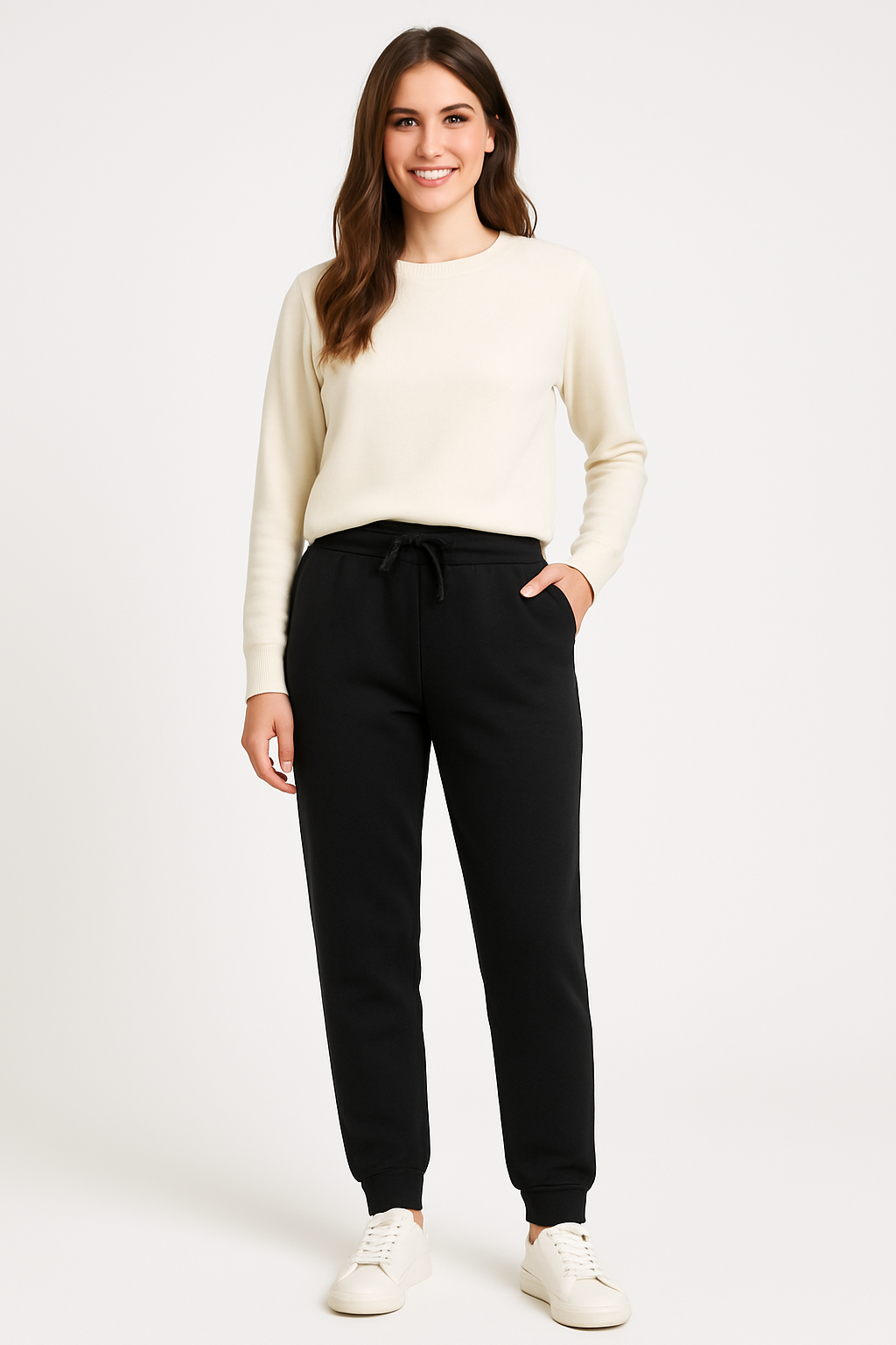 Damenhose mit Samteffekt innen - Lureta