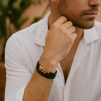 Sophisticated Vintage - Luxuriöses Lederarmband