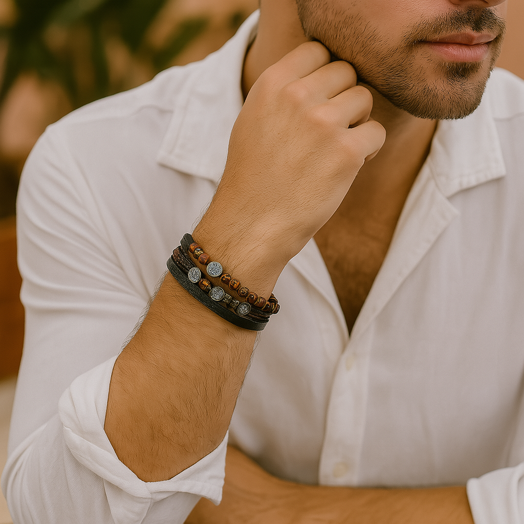 Elysian Vintage - Luxuriöses Lederarmband