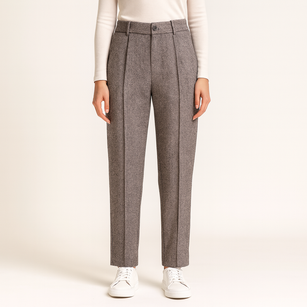 Damen Wollhose mit hoher Taille - Selvia