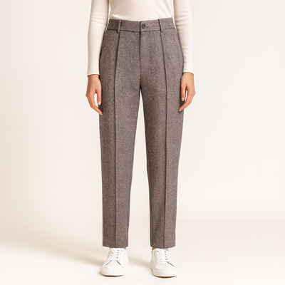 Damen Wollhose mit hoher Taille - Selvia