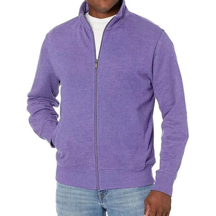 Herren Sportlicher Zip-Up Sweatshirt mit Stehkragen