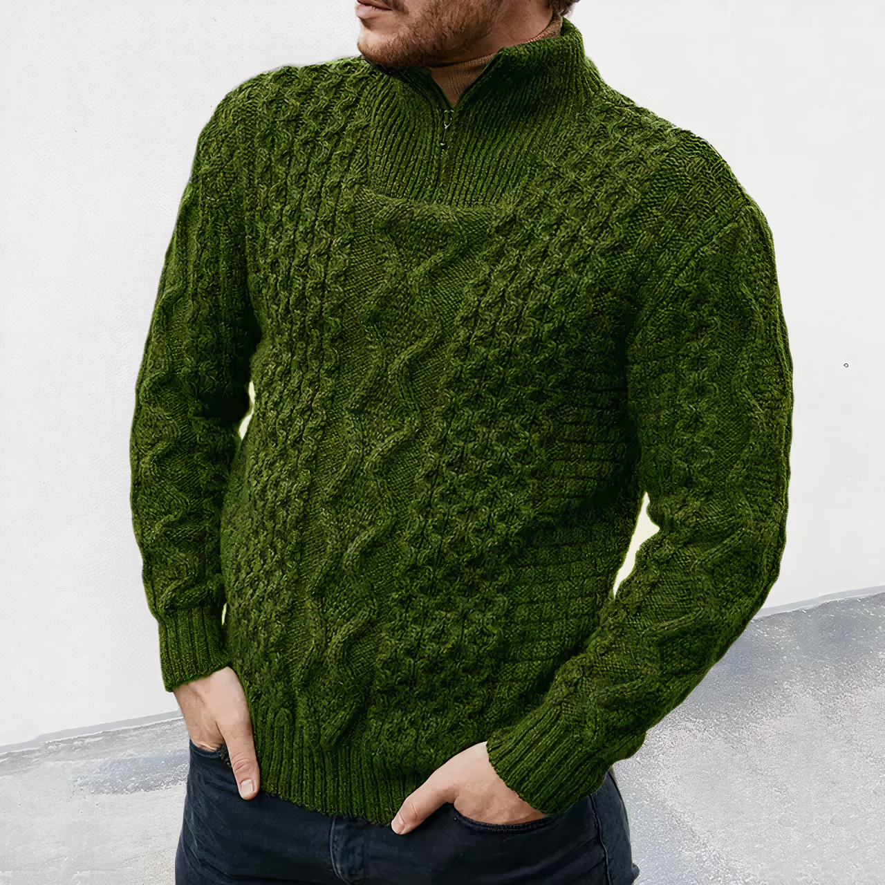 FRASER - Winterpullover mit hohem Kragen