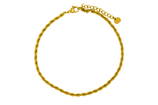 Twisted Anklet 14K Vergoldet