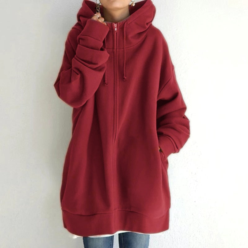 CASSANDRA - Kuscheliger Winter Pullover Hoodie in Übergröße