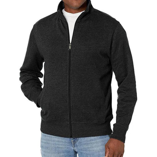 Herren Sportlicher Zip-Up Sweatshirt mit Stehkragen