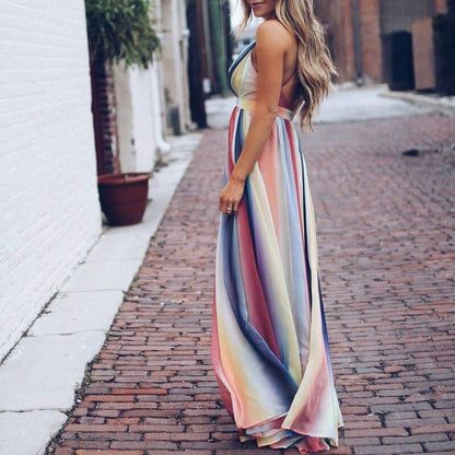 Erika - Langes Regenbogenkleid