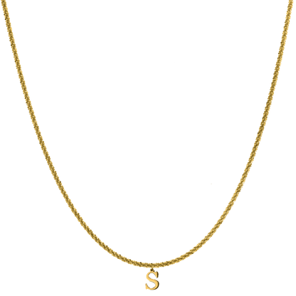 Sparkle Basic Letter Kette 14K Vergoldet