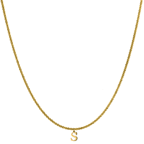 Sparkle Basic Letter Kette 14K Vergoldet