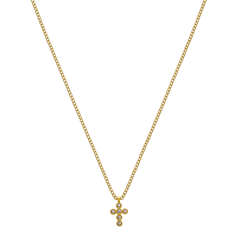 Mini Cross 14K Vergoldet