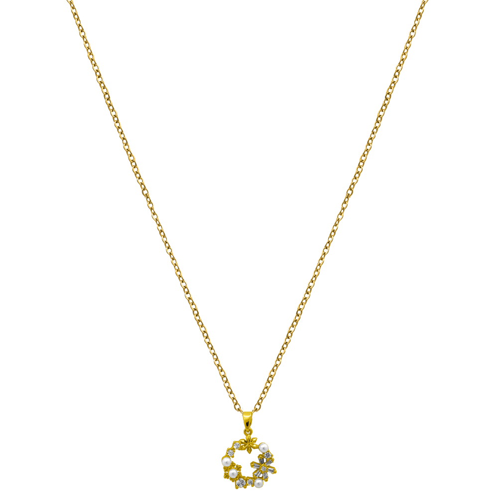 Flower Wreath Kette 18K Vergoldet