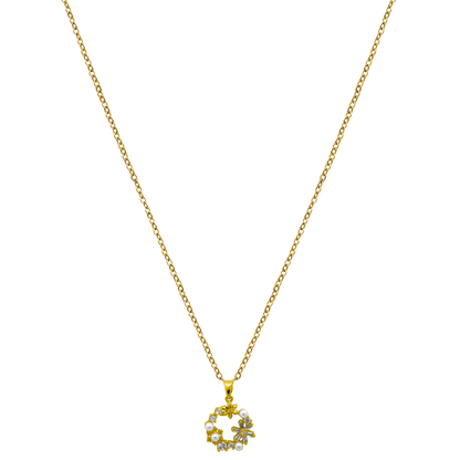 Flower Wreath Kette 18K Vergoldet