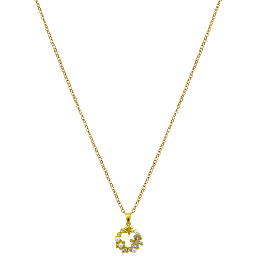 Flower Wreath Kette 18K Vergoldet