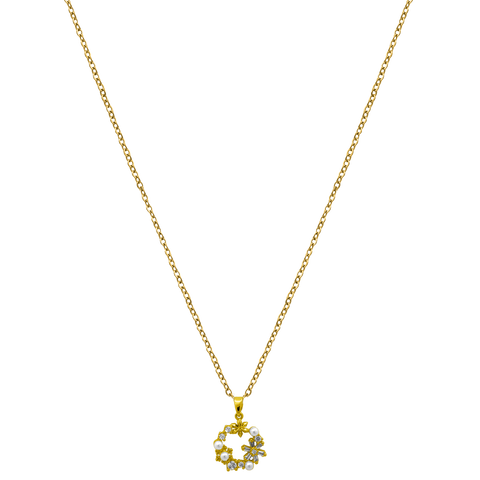 Flower Wreath Kette 18K Vergoldet