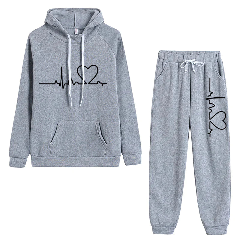 ISLA - Damen-Kapuzenpullover-Hosen-Set