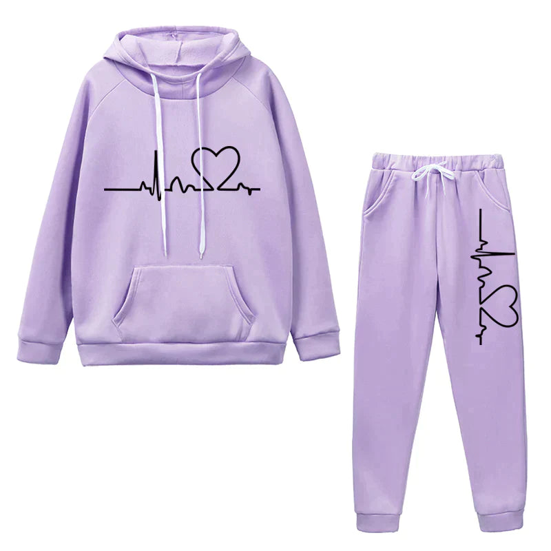 ISLA - Damen-Kapuzenpullover-Hosen-Set