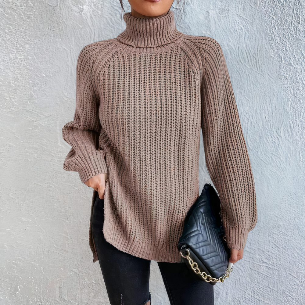 KALIYAH - Eleganter Rollkragen-Strickpullover