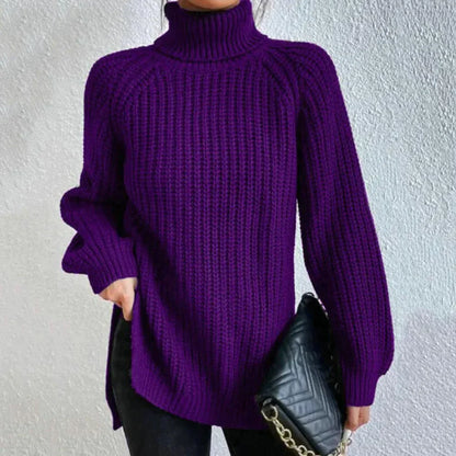 KALIYAH - Eleganter Rollkragen-Strickpullover