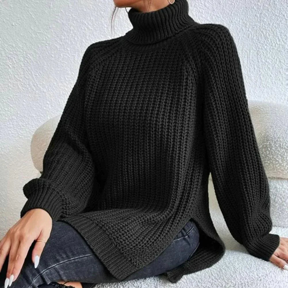 KALIYAH - Eleganter Rollkragen-Strickpullover