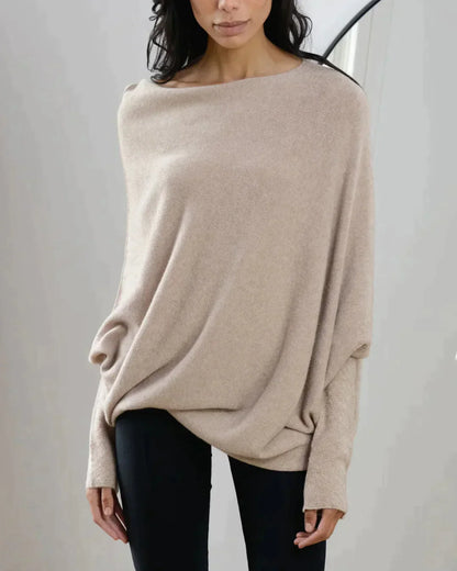 KAREN - Assymetrisch drapierter Pullover