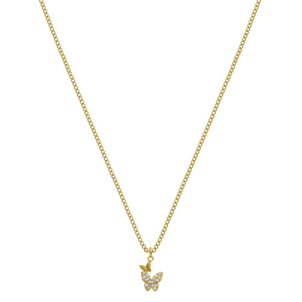 Mini Butterfly Kette 14K Vergoldet