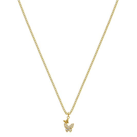 Mini Butterfly Kette 14K Vergoldet