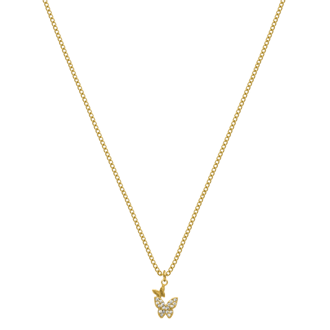 Mini Butterfly Kette 14K Vergoldet