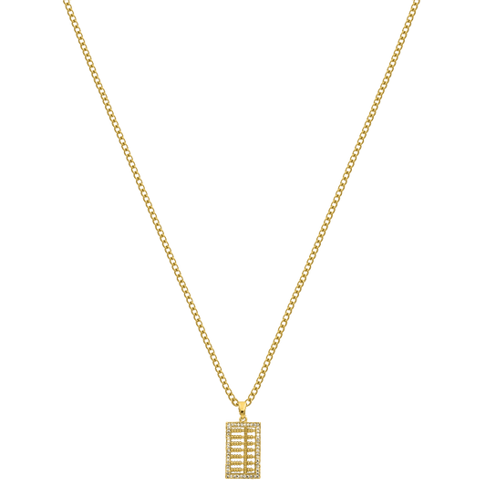 Glamorous Grid Kette 14K Vergoldet