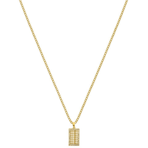 Glamorous Grid Kette 14K Vergoldet