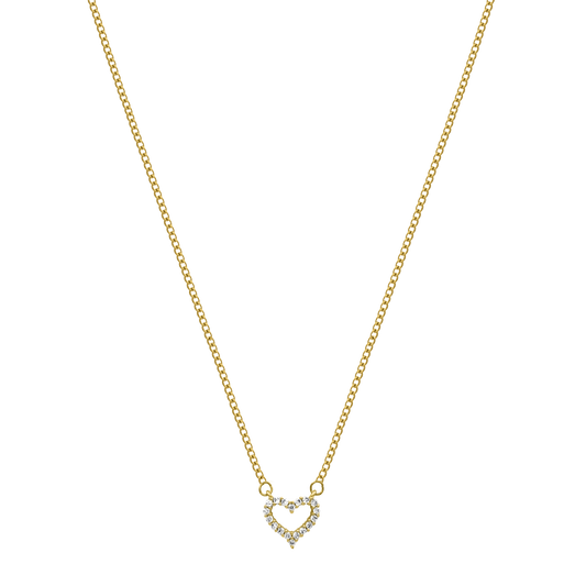 Cupido Heart Kette 14K Vergoldet