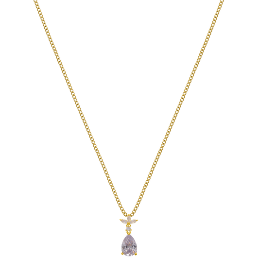 Lotus Drop Kette 14K Vergoldet