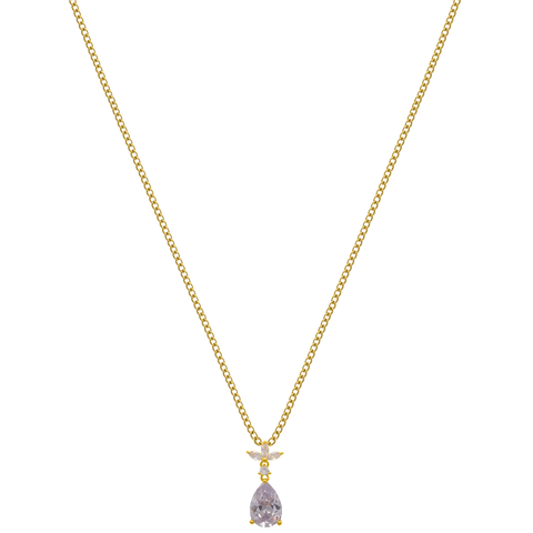 Lotus Drop Kette 14K Vergoldet