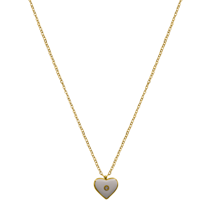 Love Stone Heart 14K Vergoldet