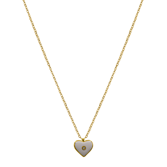 Love Stone Heart 14K Vergoldet