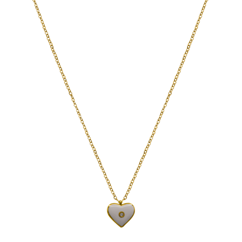 Love Stone Heart 14K Vergoldet