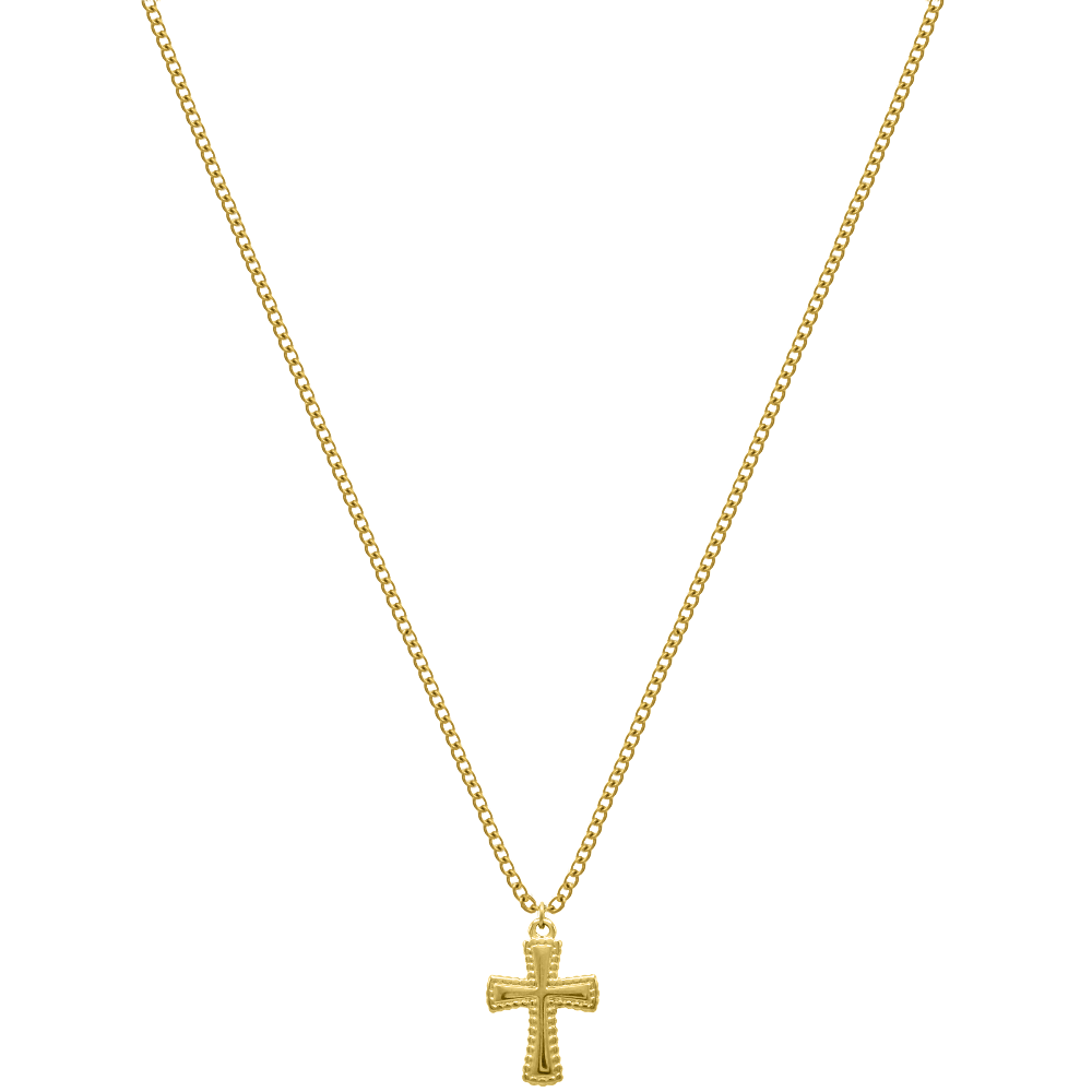 Cross Kette 14K Vergoldet