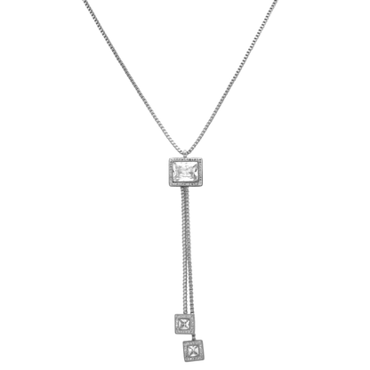 Square Dangle Mirror Kette 18K Vergoldet