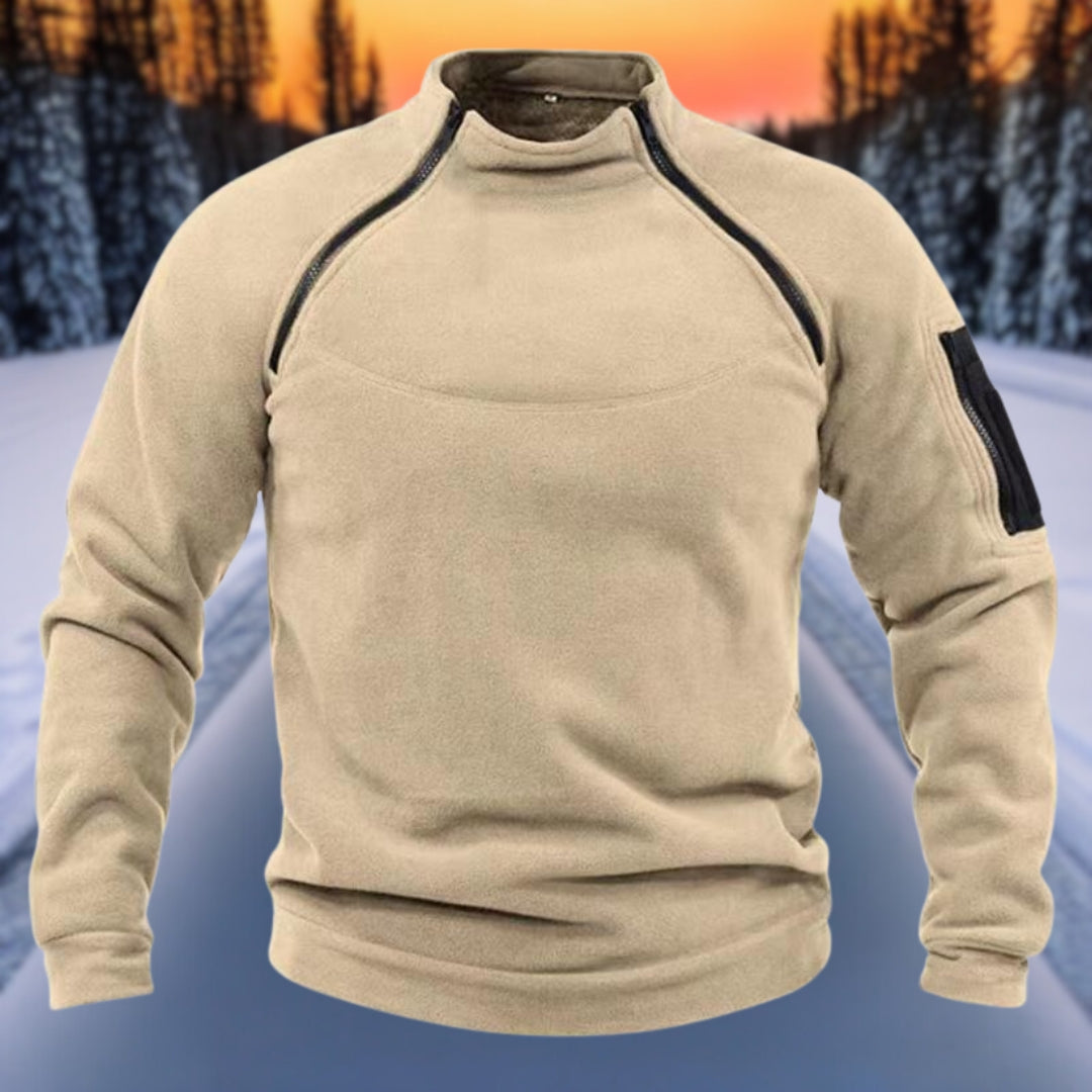 Chris - Doppellagiges warmes Polarfleece Winter Herren Sweatshirt