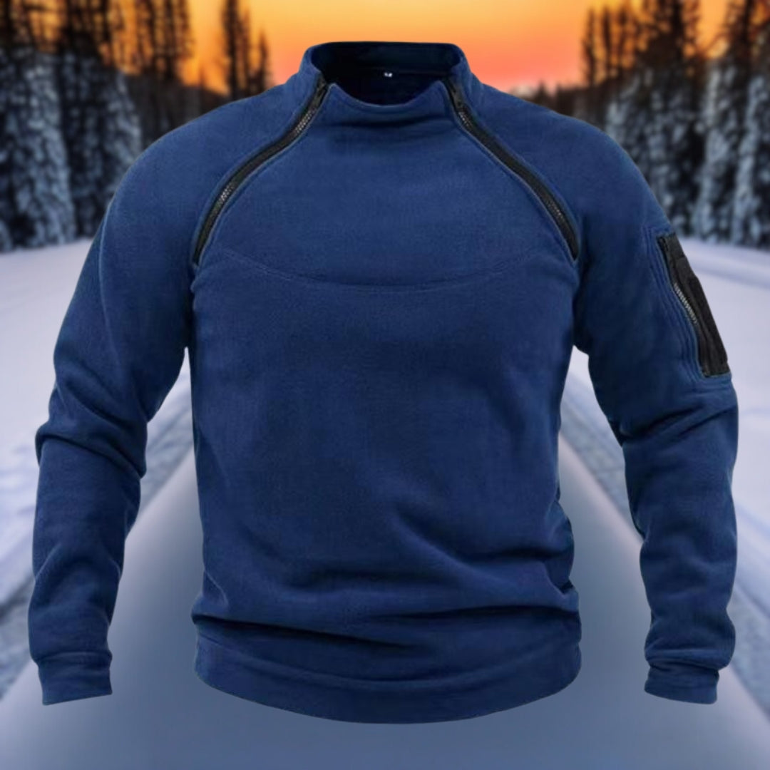 Chris - Doppellagiges warmes Polarfleece Winter Herren Sweatshirt