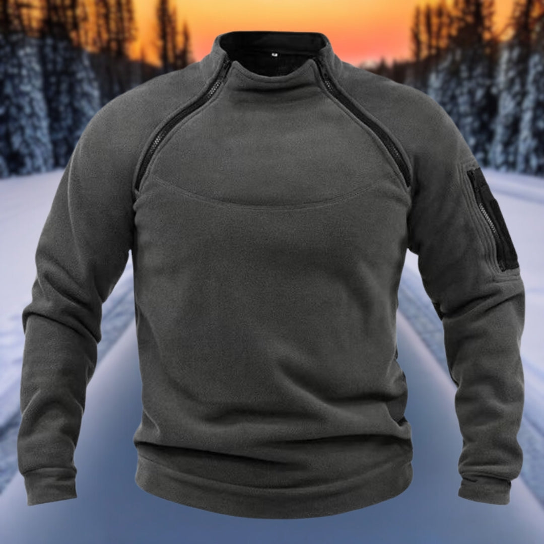 Chris - Doppellagiges warmes Polarfleece Winter Herren Sweatshirt