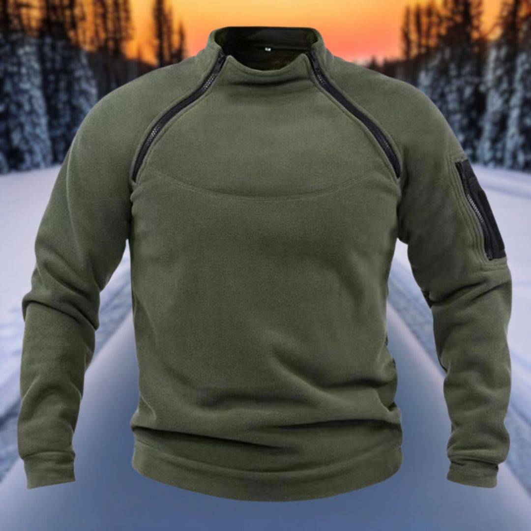 Chris - Doppellagiges warmes Polarfleece Winter Herren Sweatshirt